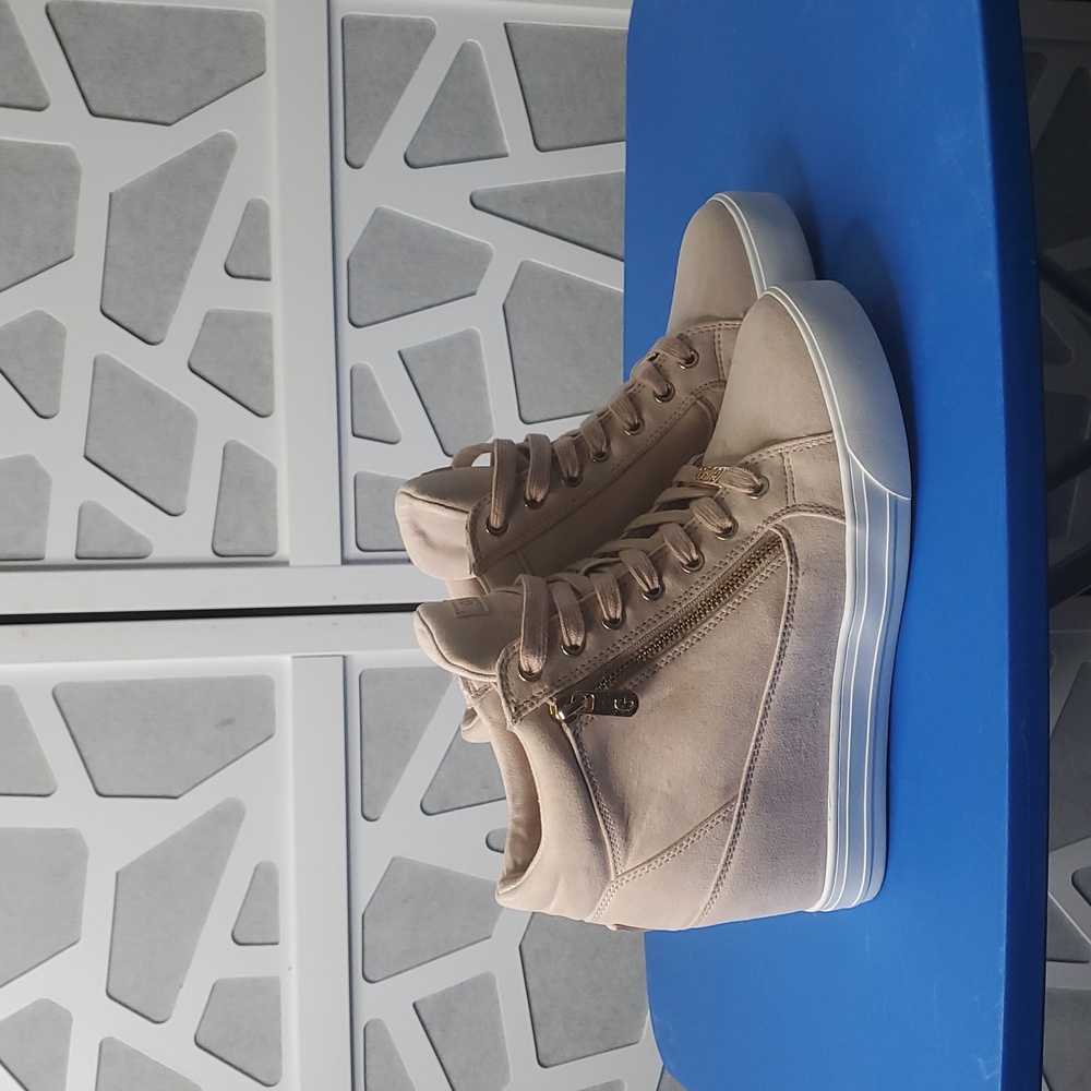 Women's Pink High-Top Sneakers
